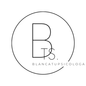 logotipo circular con iniciales BT y texto blancatupsicologa